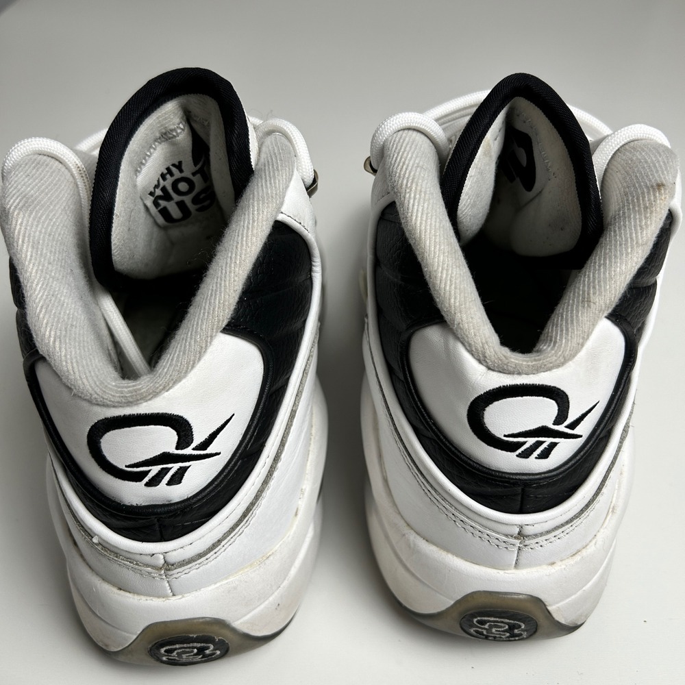 Reebok Question Mid Why Not Us White Black Allen Iverson GX5260 Mens 9.5 - Picture 3 of 6